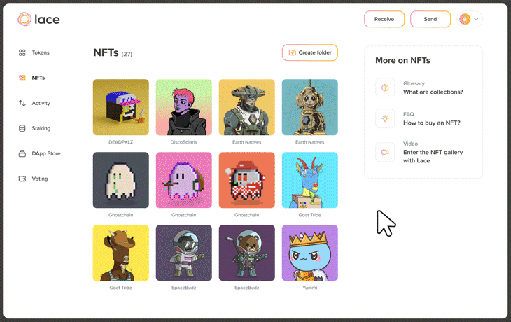 NFT folders Lace gif